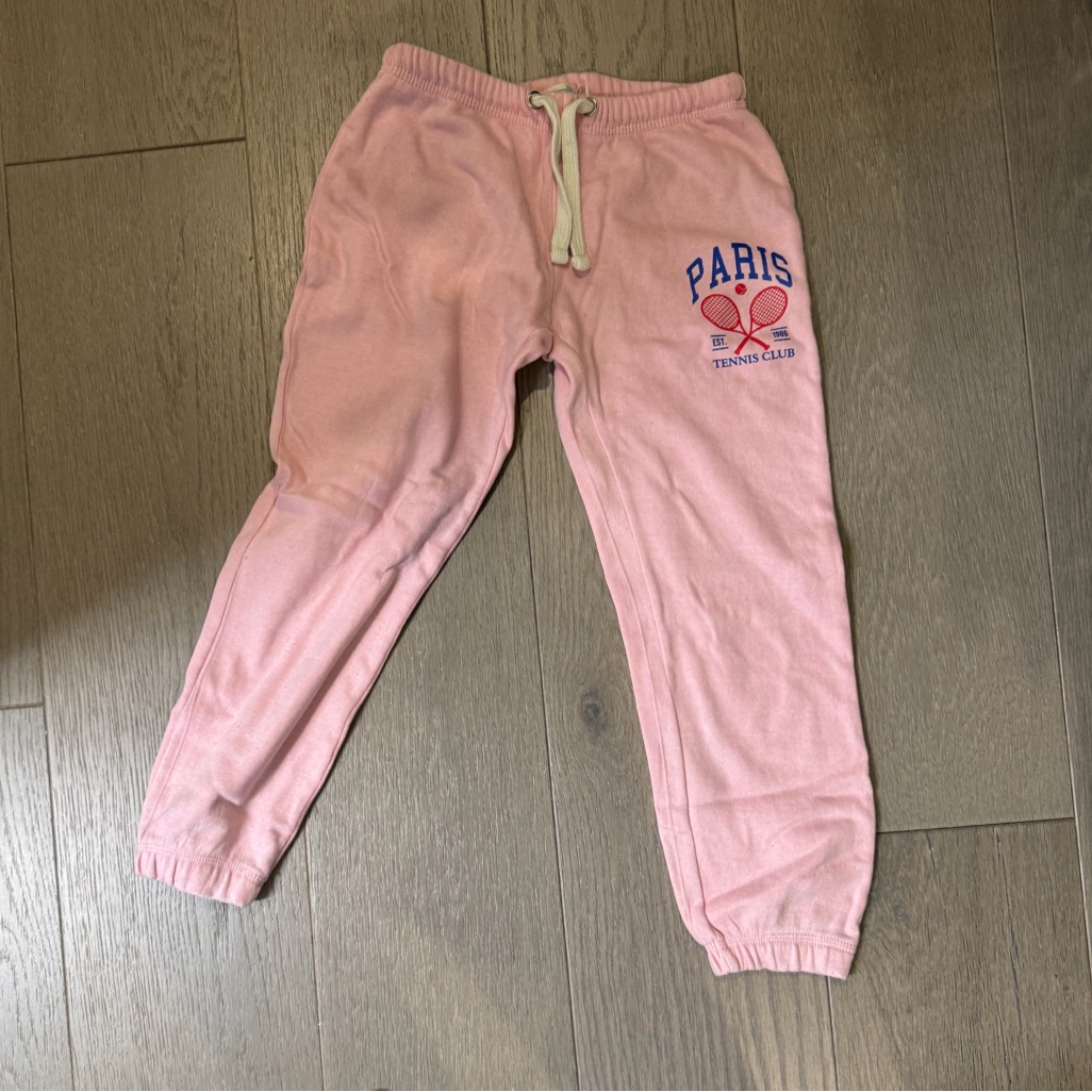 Vintage Havana Kids Pink Sweatpants With Paris Tennis Club Design Size 10-12